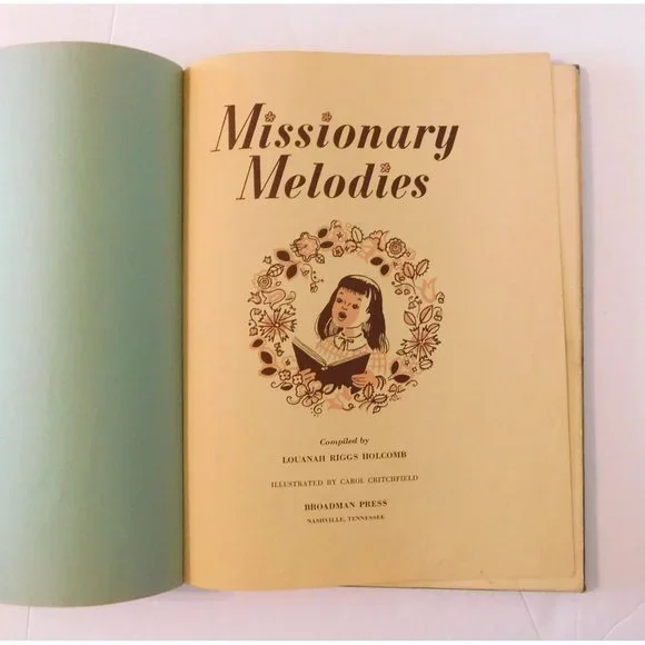 Missionary Melodies Song Book 1950 Vintage Children Sunbeams Broadman Press HB - Picture 3 of 10